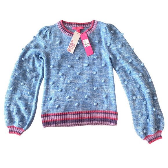 NWT Lilly Pulitzer $168 Verna Sweater W’s XXS Blue Pink - Picture 9 of 17
